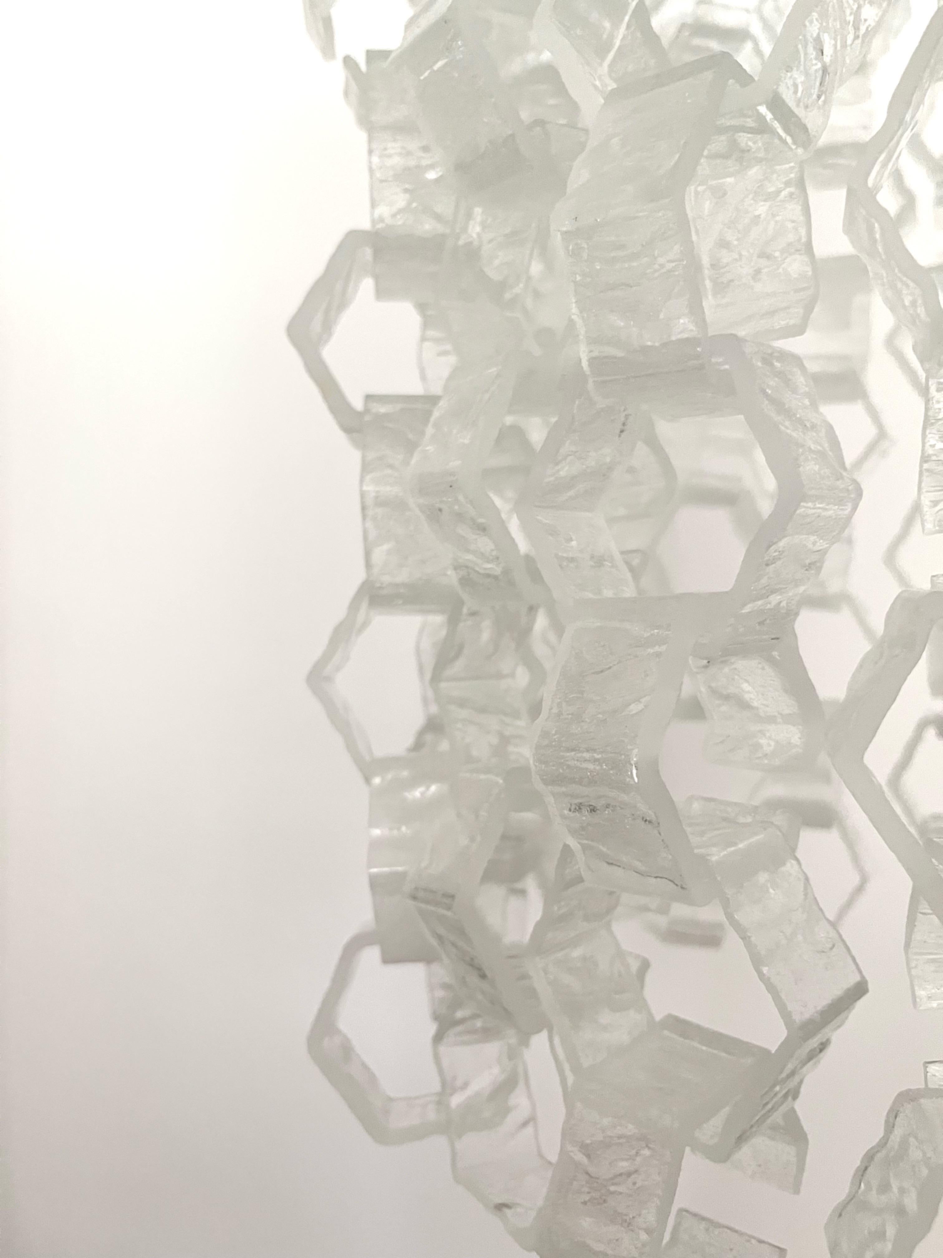 Italian Long Midcentury Interlocking Murano Chandelier by Carlo Nason, 1970s For Sale 2