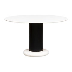 Italian Lotorosso Rounded Marble Dining Table by Sottsass for Poltronova, 1980