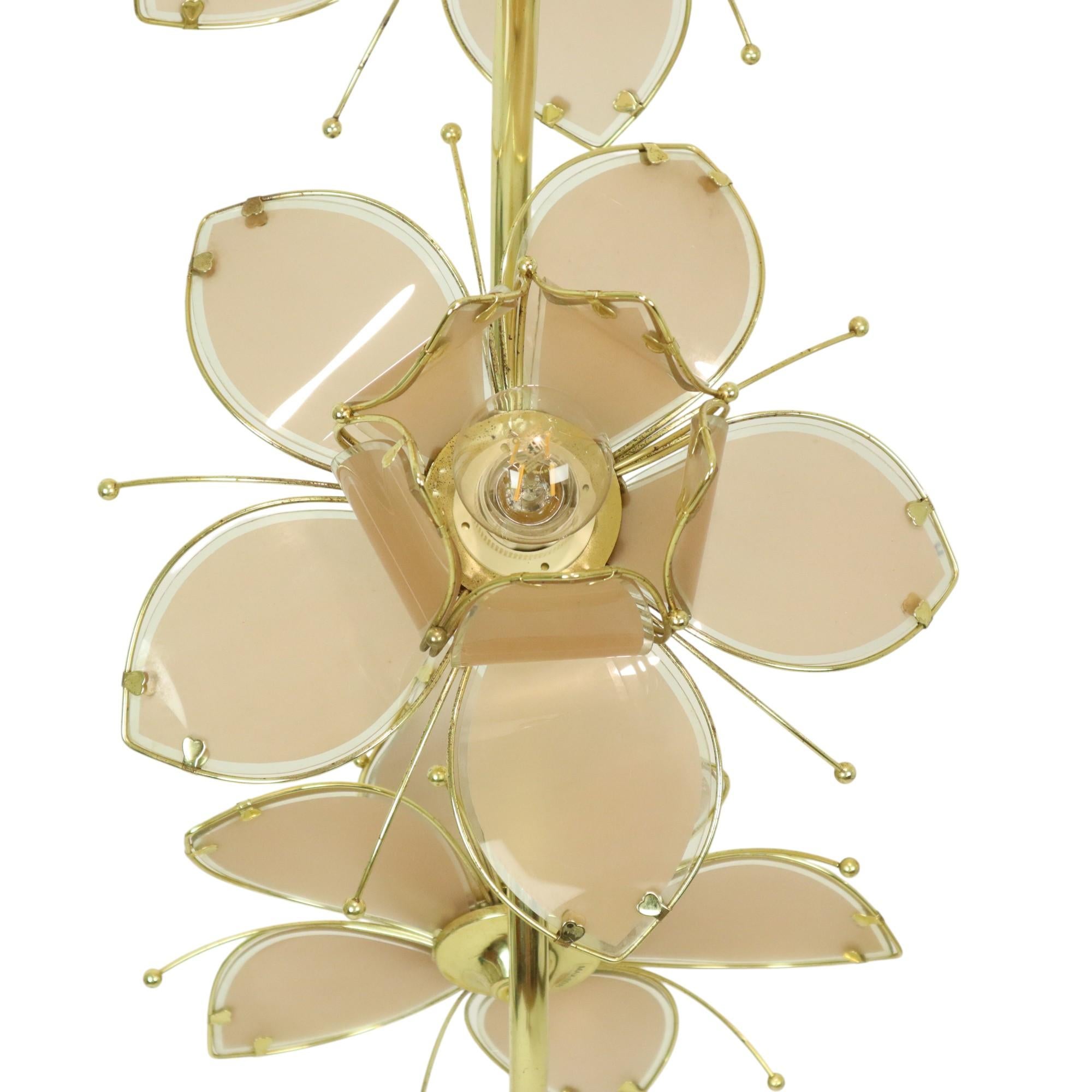 Lampe Lotus Italienne Lampadaire XL Hollywood Regency 190cm en vente 13