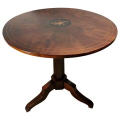 Louis Philippe Style Feather Walnut Coffee Table With Tripod North Italy