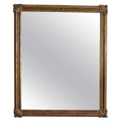 Italian Louis XIV Carved Giltwood Mirror, 1st quarter 18th century