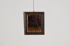 Italian Louis XIV Period Silver Gilt & Painted Mirror, early 18th century