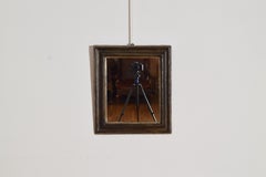 Italian Louis XIV Period Silver Gilt 
Painted Mirror, early 18th century