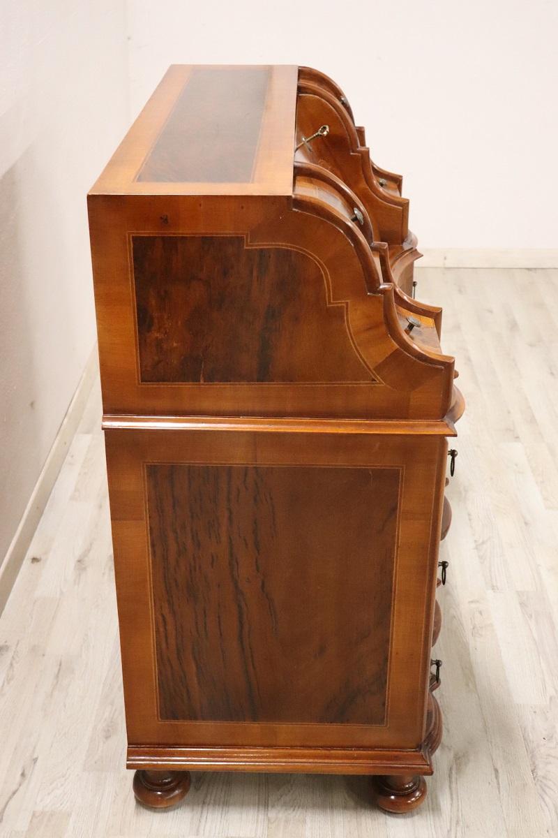 Veneer Italian Louis XIV Style Chest of Drawers For Sale