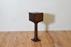 Italian Louis XIV Style Walnut Locking Alms Box, 19th Century