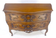 Italian Louis XV Carved Walnut Commode Bombay Chest 2 Lined Drawers Mint!