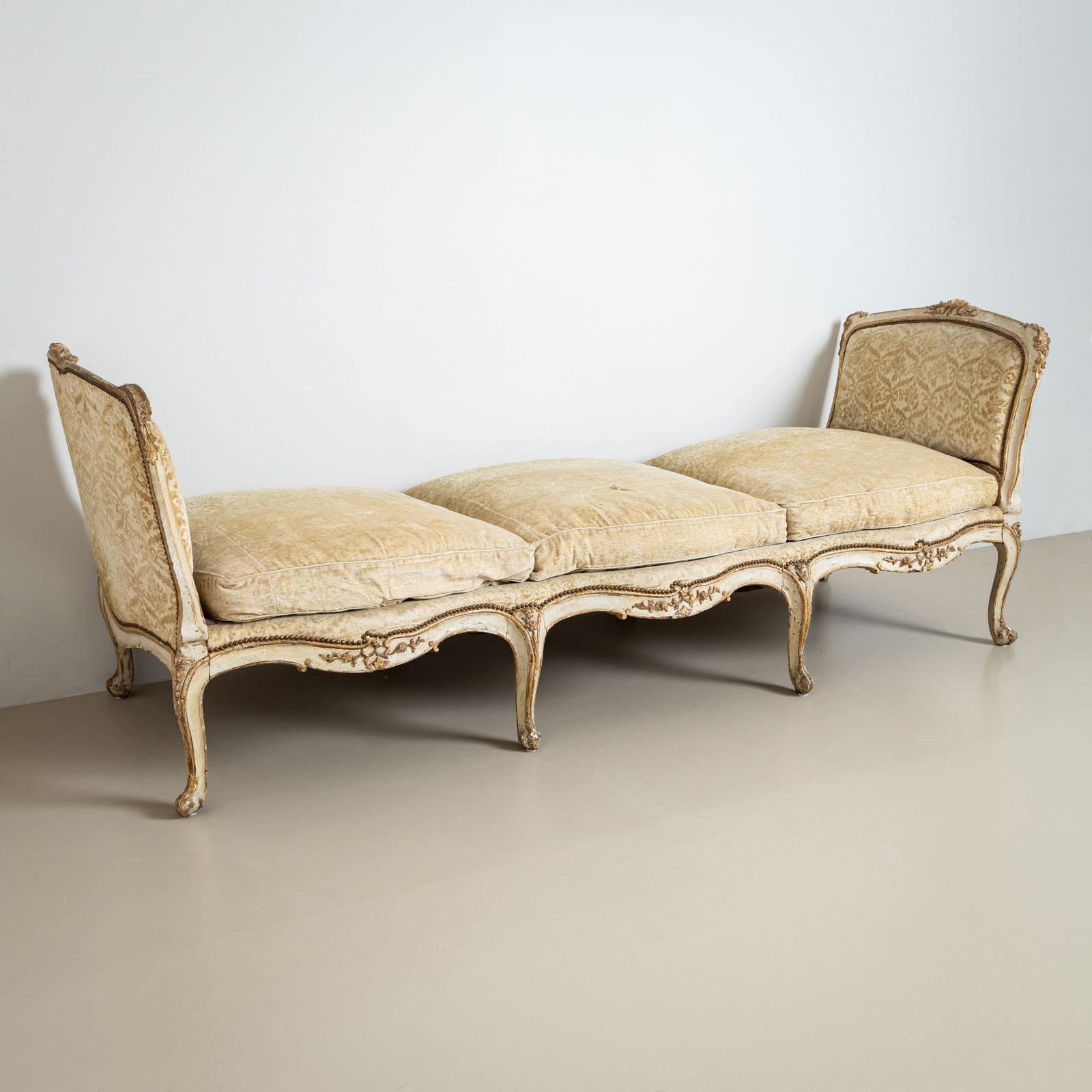 Fabric Italian Louis XV Recamier, 18th Century