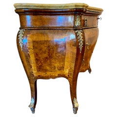 Italian Louis XV Roman Bombe' Shaped Commode with Original Marble Top, Ca. 1730