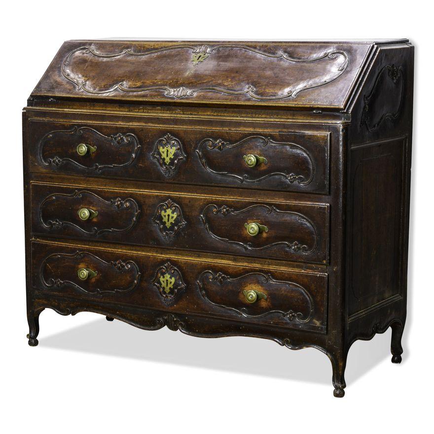 Scriban italien Louis XV / Bureau d'accueil à l'horizontale en vente 2