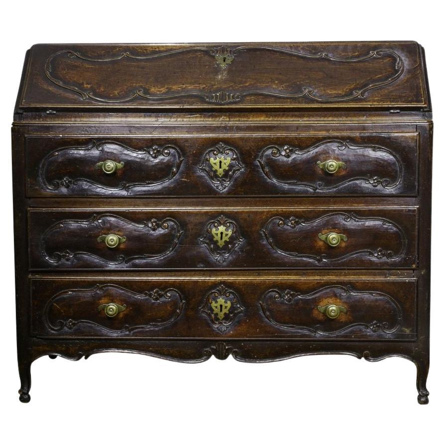 Scriban italien Louis XV / Bureau d'accueil à l'horizontale en vente