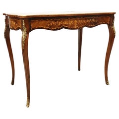 Italian Louis XV Style Inlaid Walnut Small Desk