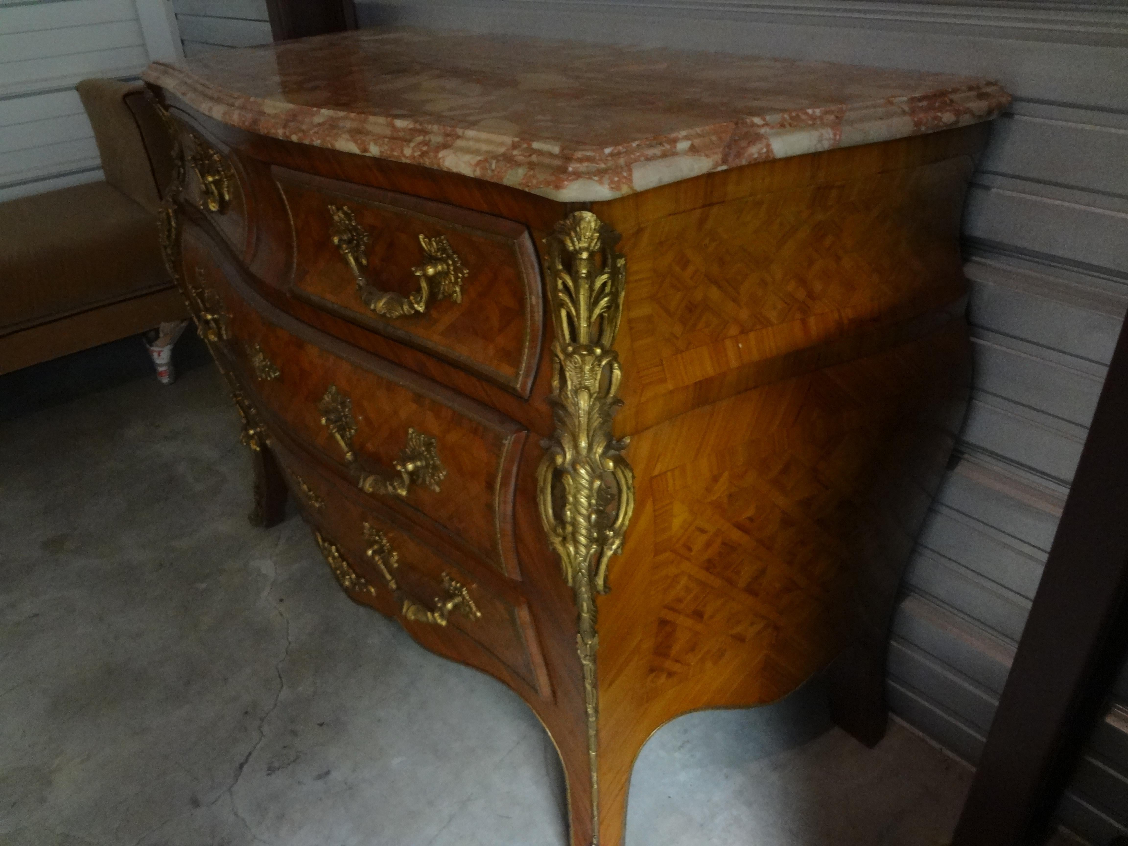 Italian Louis XV Style Marquetry Commode or Chest 5