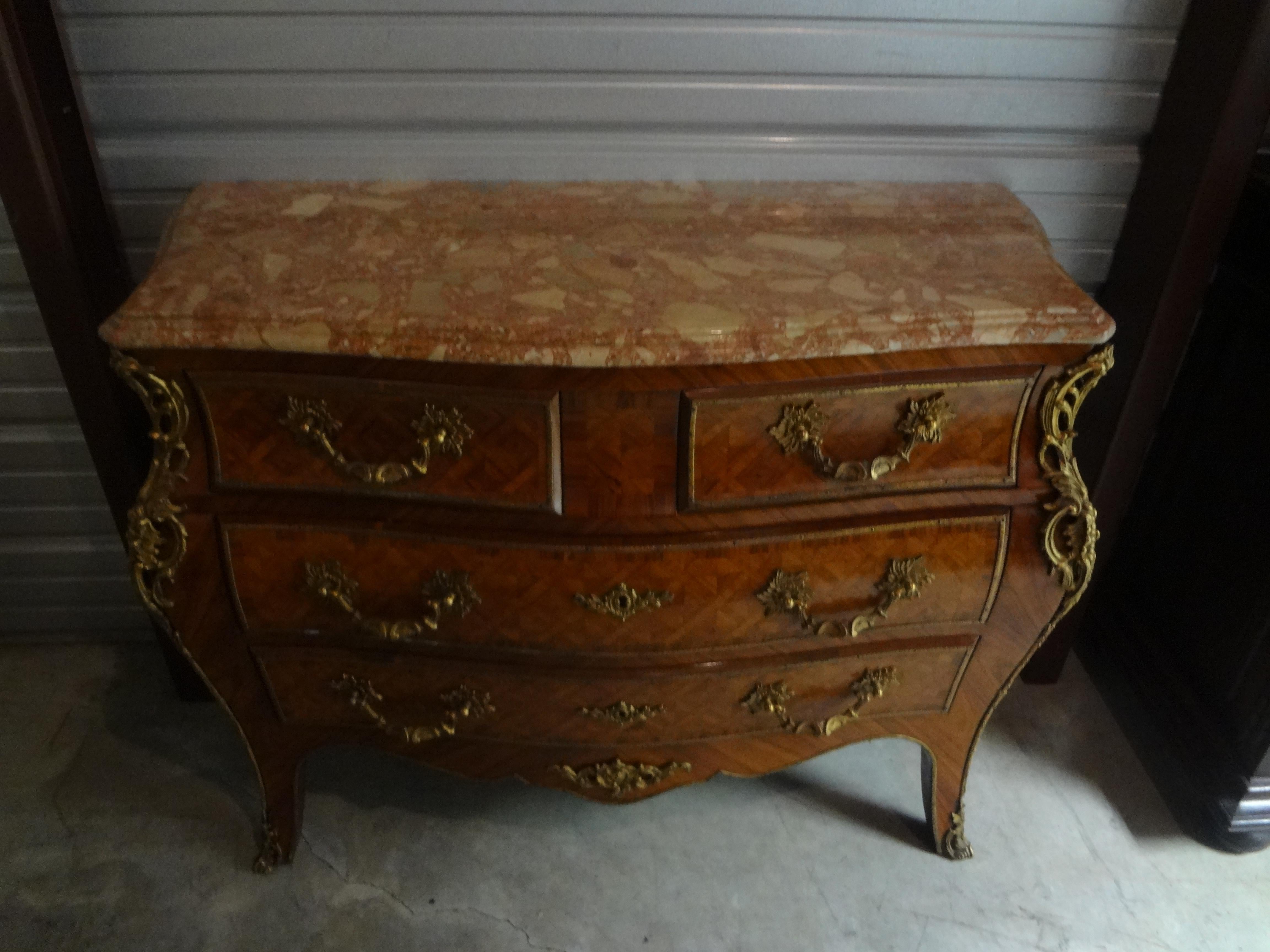 Italian Louis XV Style Marquetry Commode or Chest 7