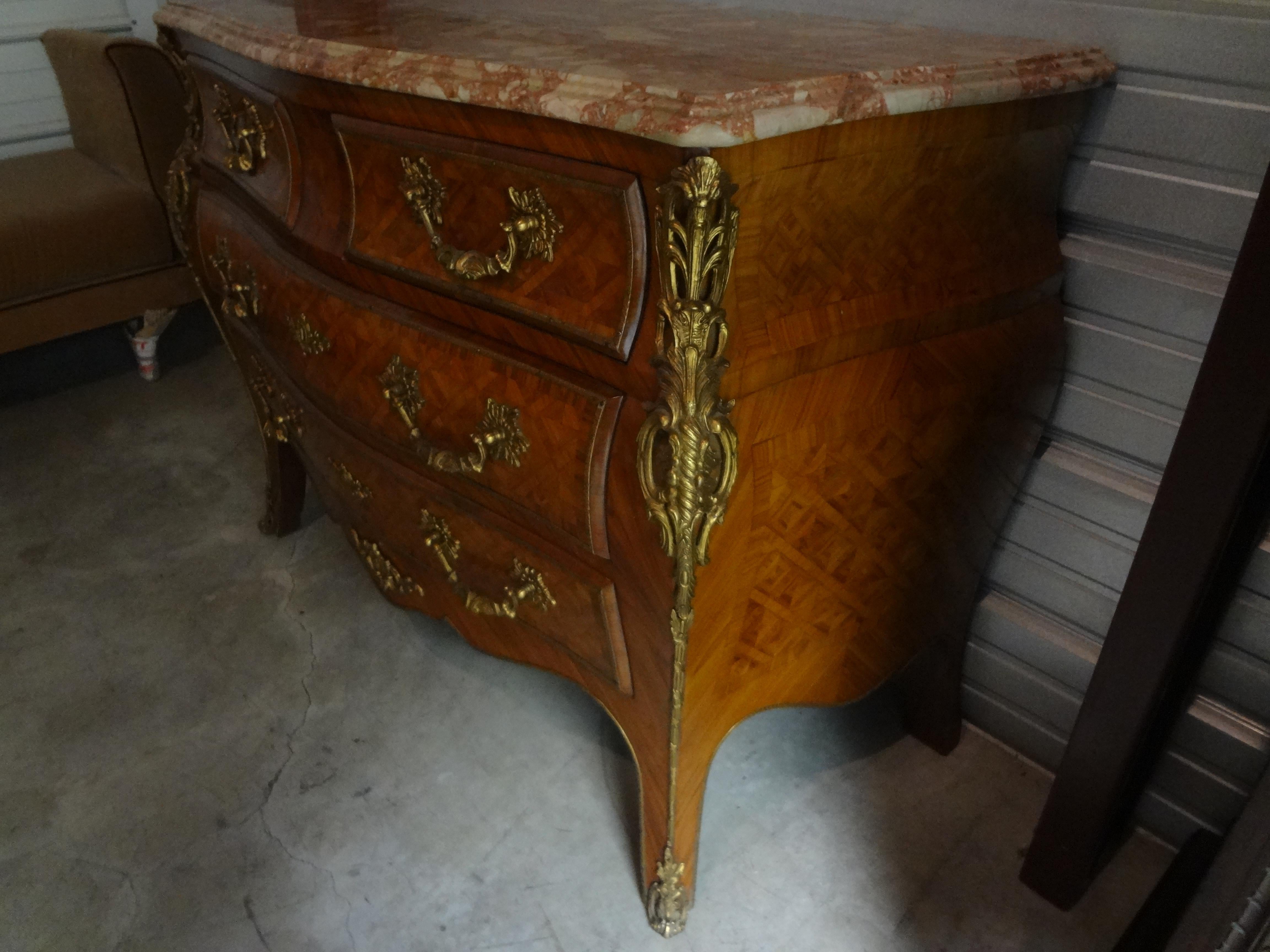 Italian Louis XV Style Marquetry Commode or Chest 8