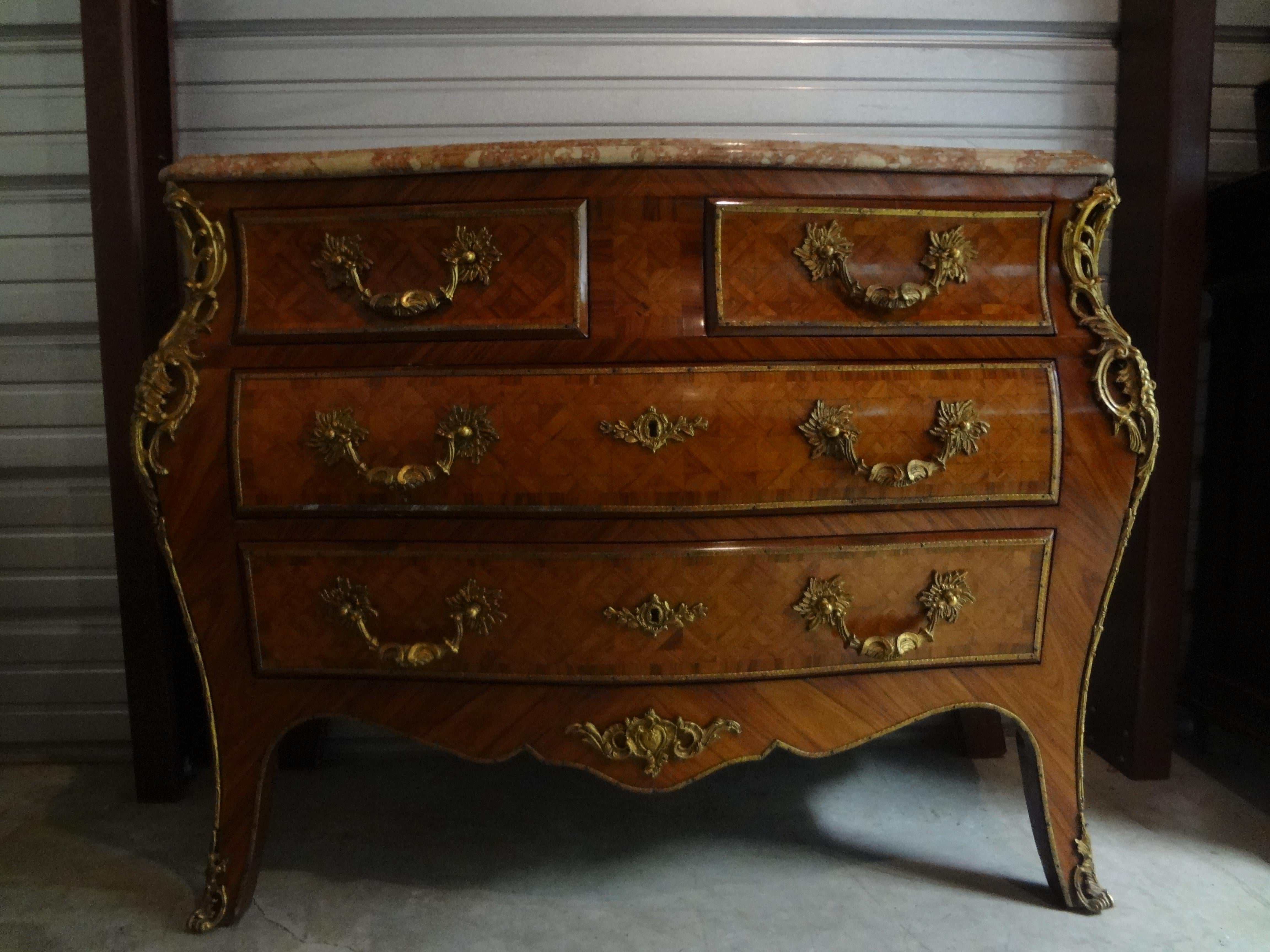 Italian Louis XV Style Marquetry Commode or Chest 9
