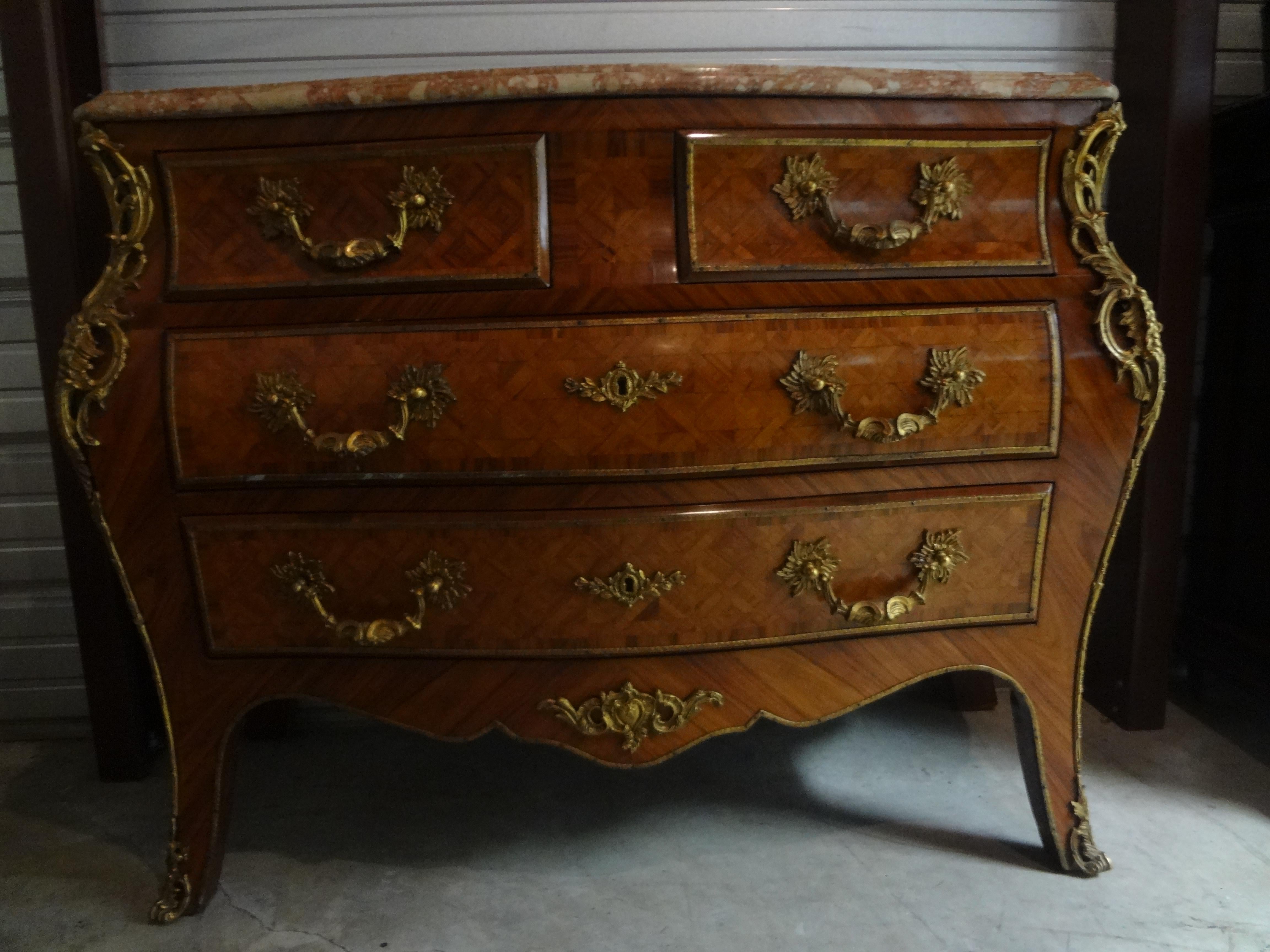 Italian Louis XV Style Marquetry Commode or Chest 10