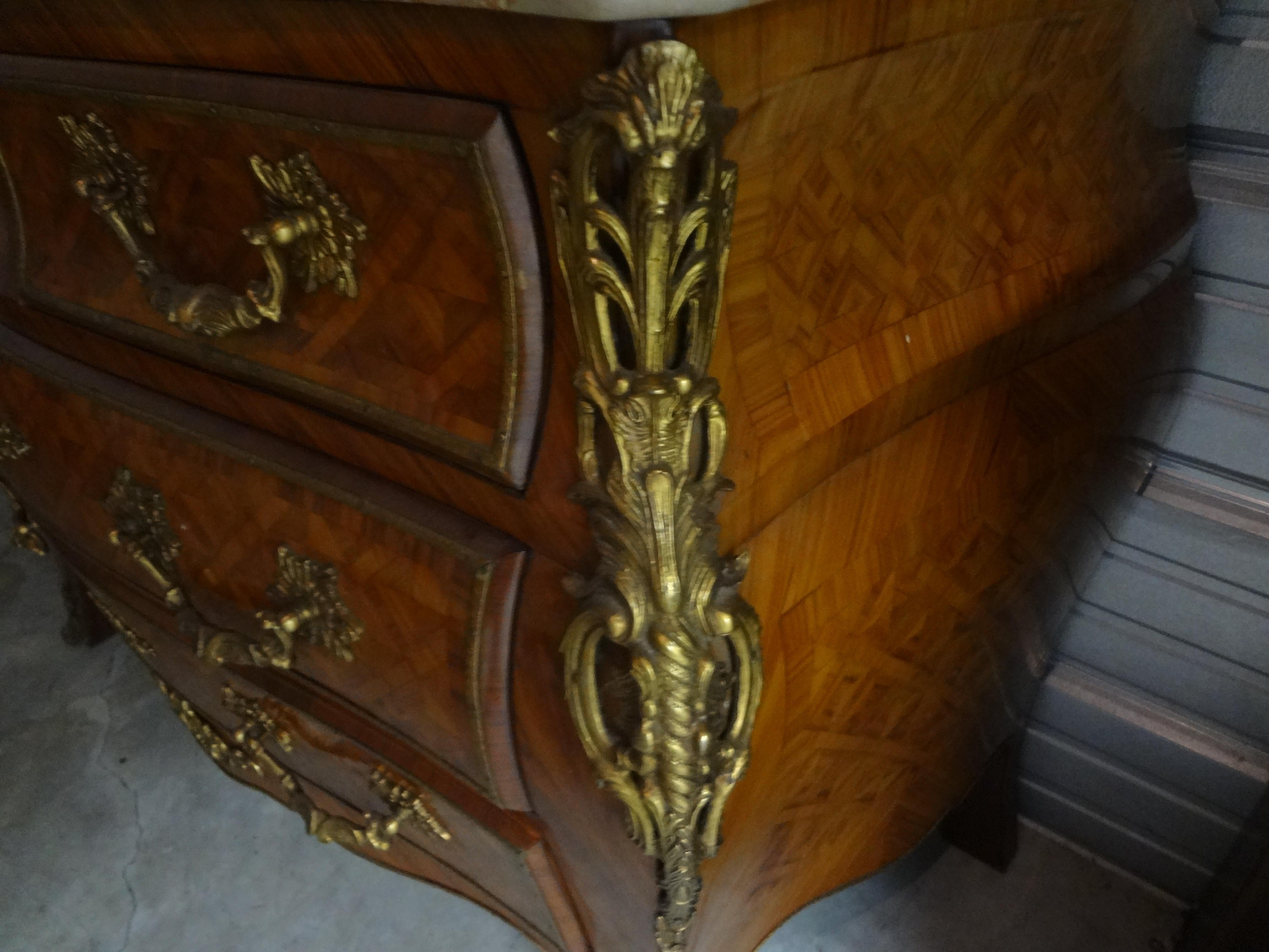 Italian Louis XV Style Marquetry Commode or Chest 3