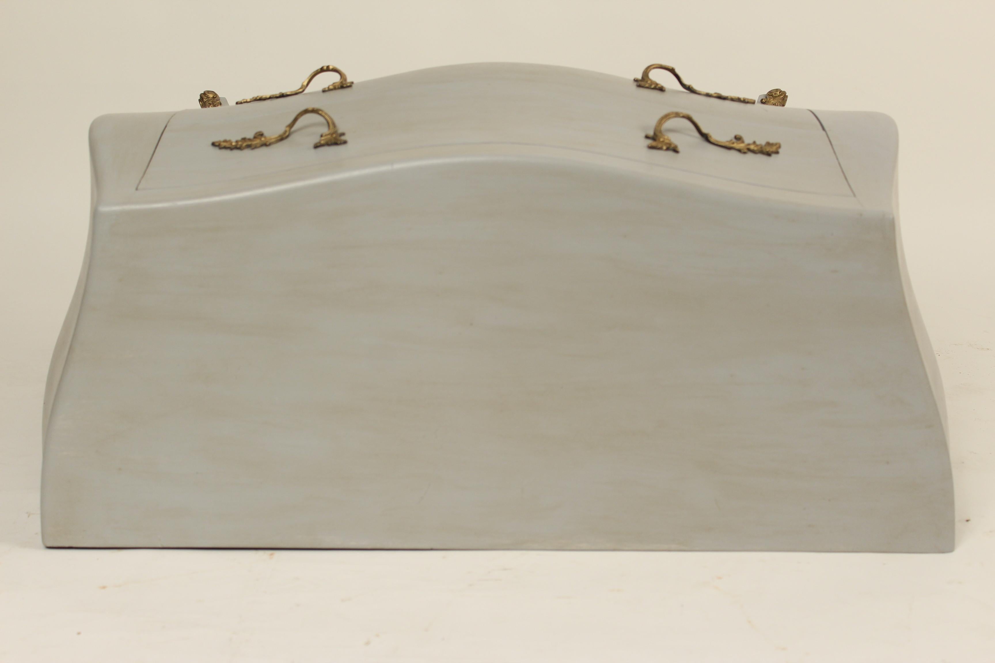 Bronze Italian Louis XV Style Painted Chest of Drawers