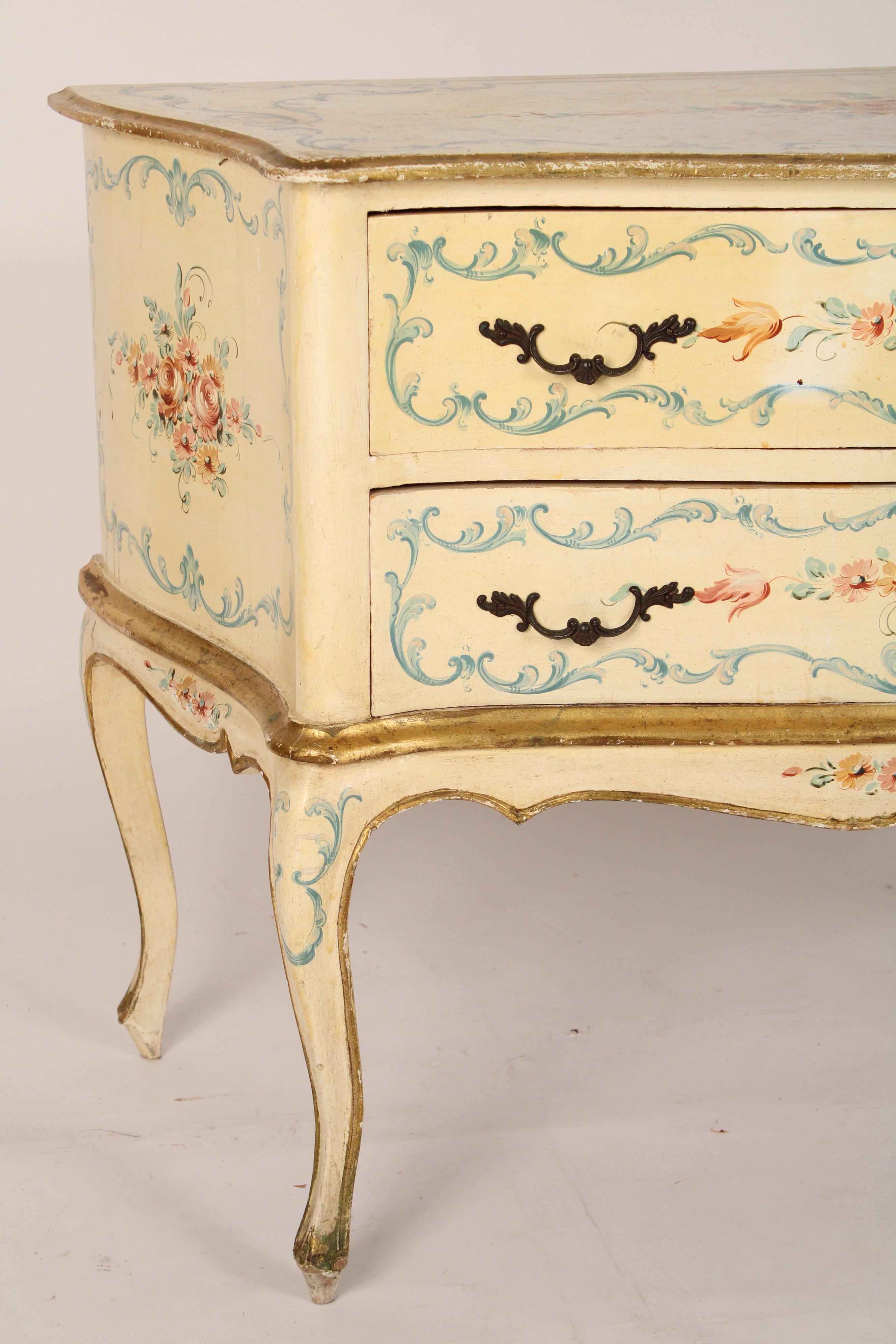 Italian Louis XV Style Painted Chest of Drawers 1