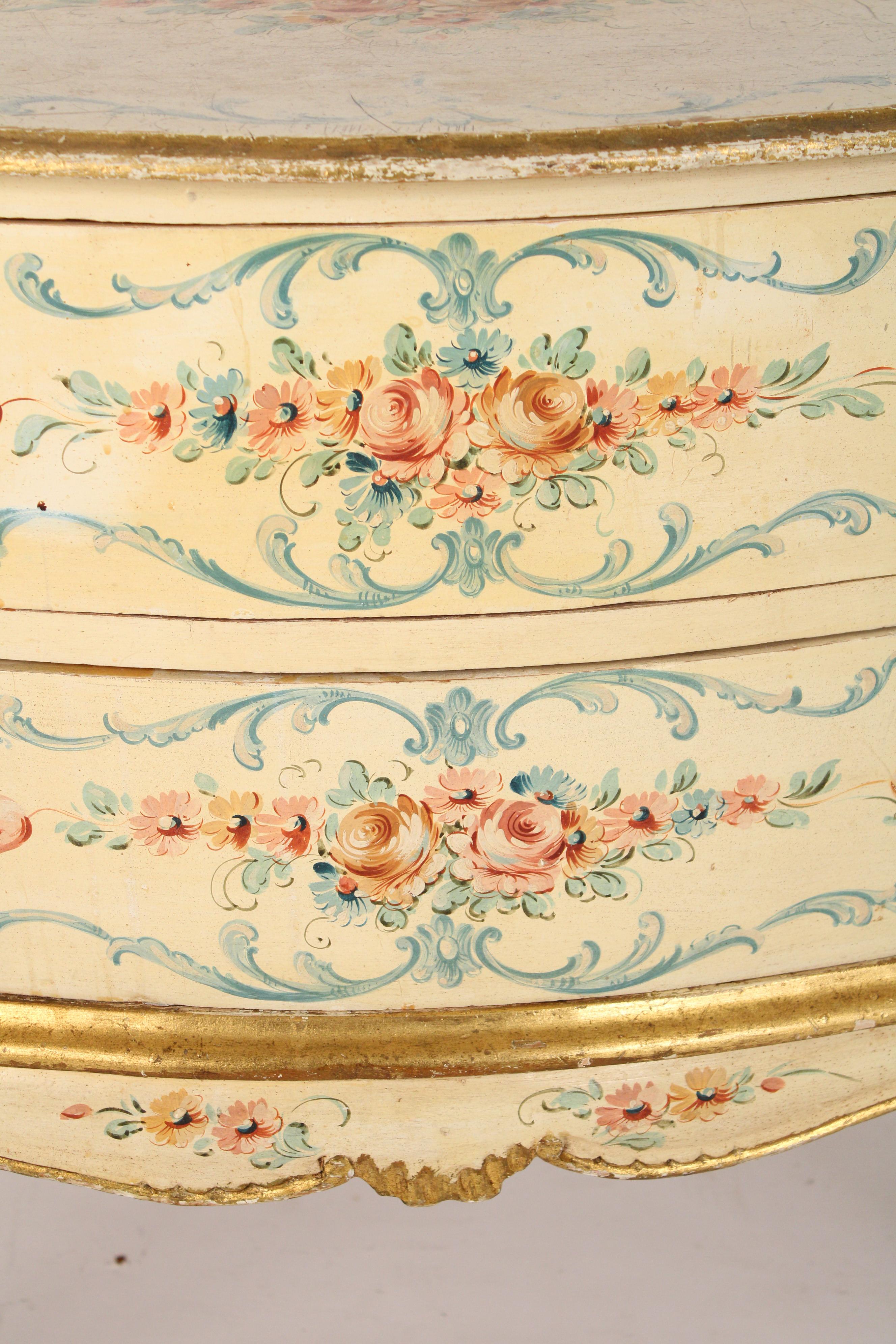 Italian Louis XV Style Painted Chest of Drawers 2