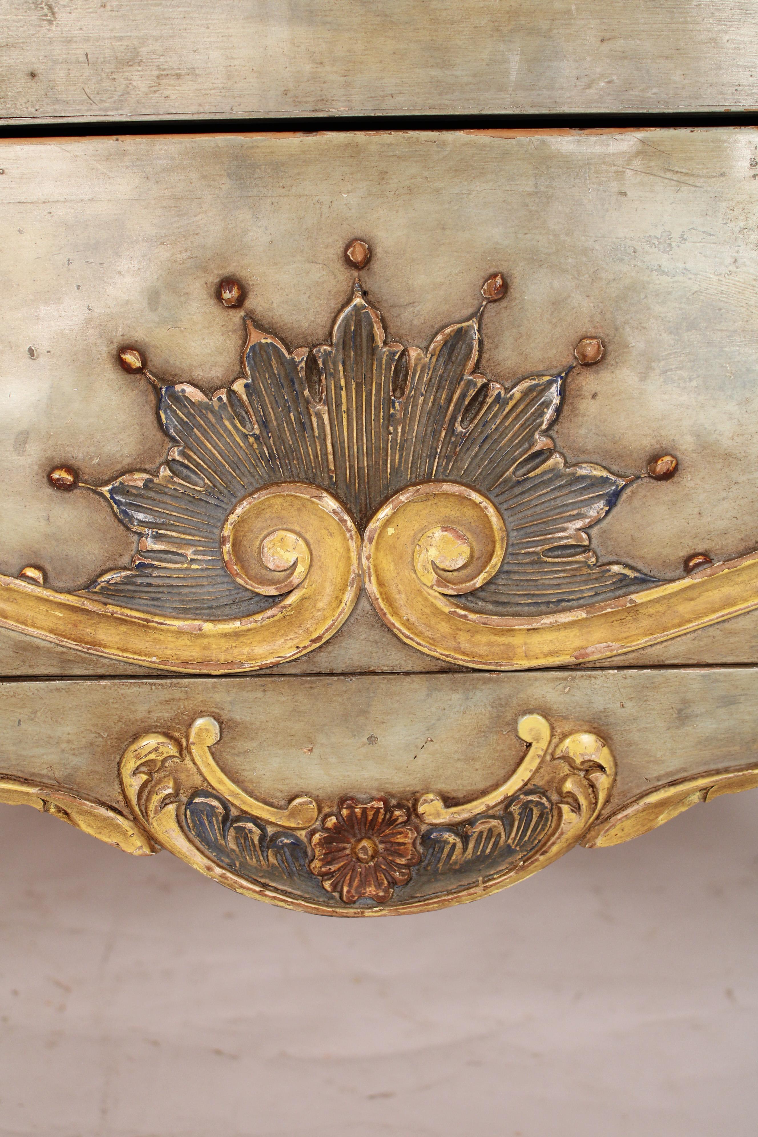 Italian Louis XV Style Painted Chest of Drawers 2