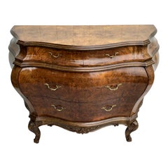 Italian Louis XV-Style Venetian Burl Veneer Bombay Chest