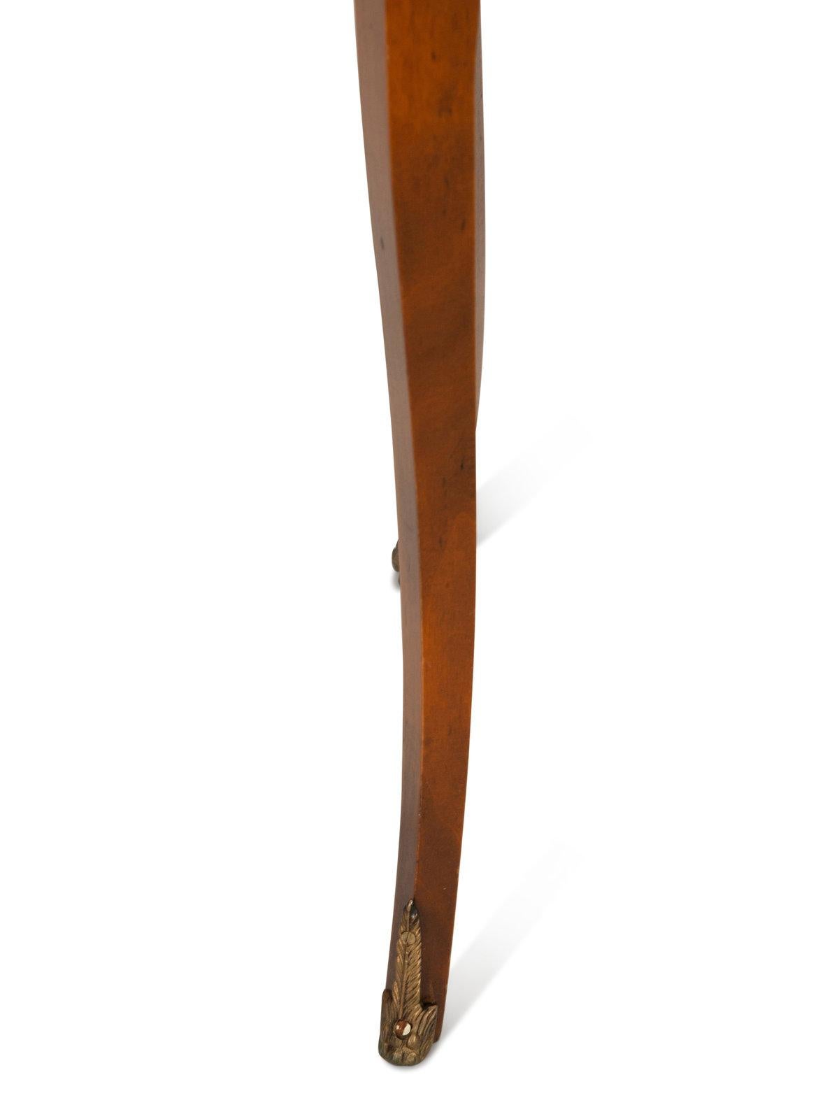 Italian Louis XV/XVI Style Gilt Metal Fruitwood Side Table, 20th Century 3