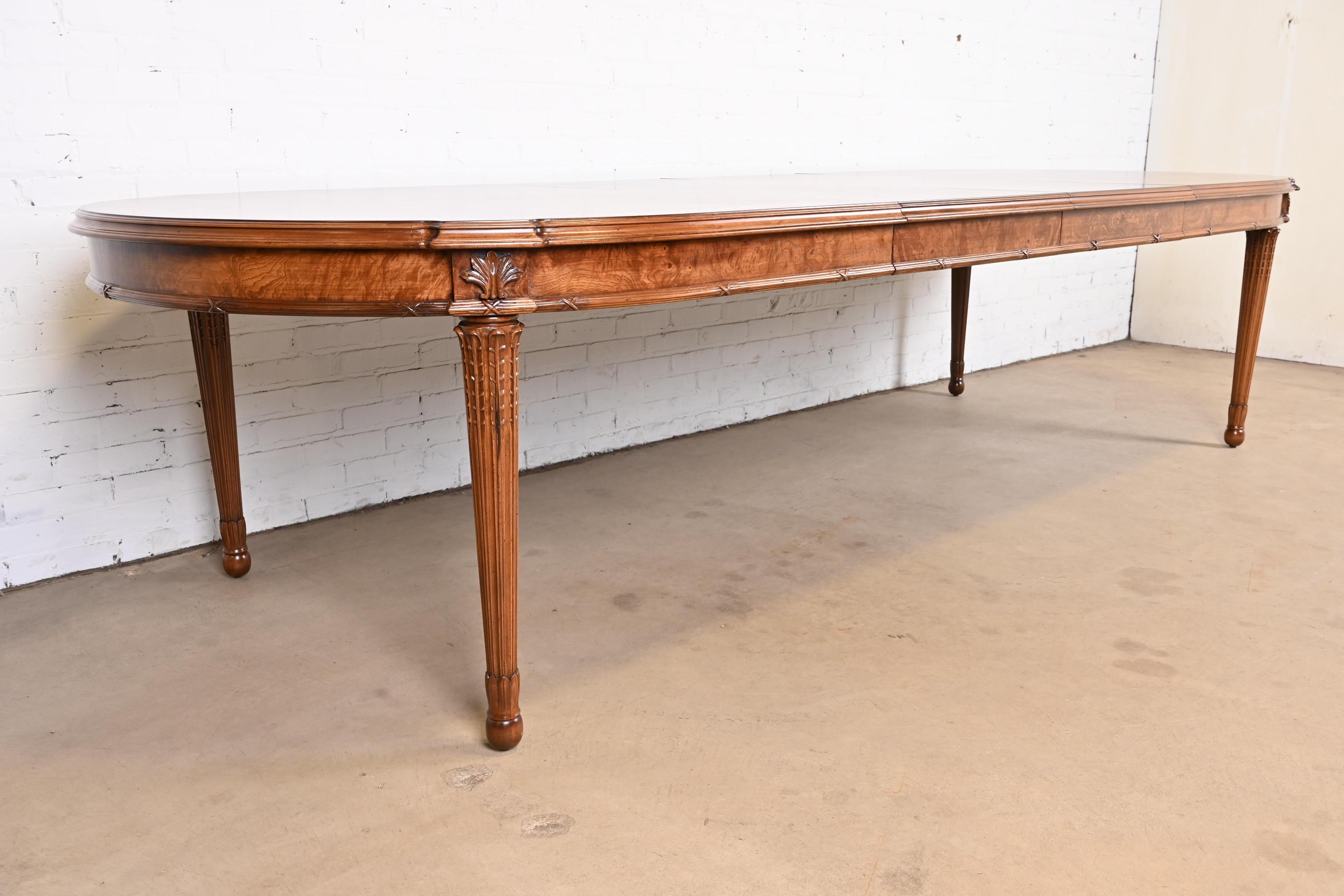 Italian Louis XVI Cherry and Burl Wood Dining Table in the Manner of Karges 3