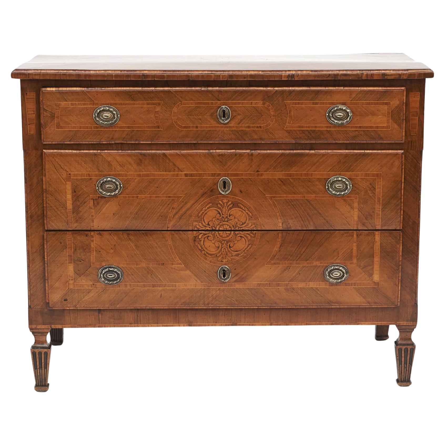 Italian Louis XVI Chest of Drawers, Lombardy 1780-1790