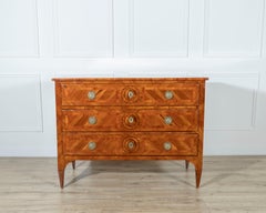 Italian Louis XVI Lombard Chest of Drawers in Cherry and Marquetry