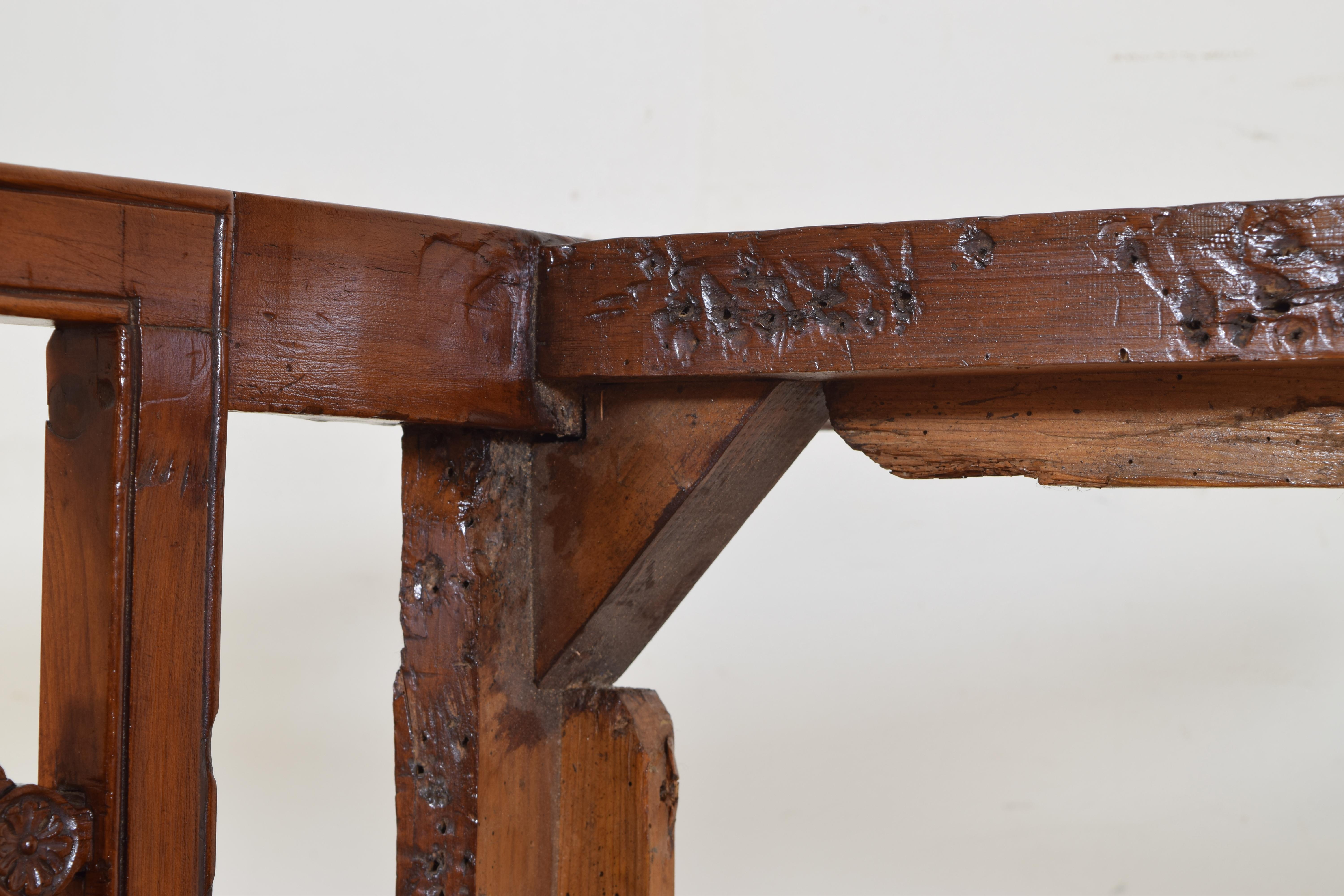 Italian Louis XVI Period Carved Fruitwood Bench 5