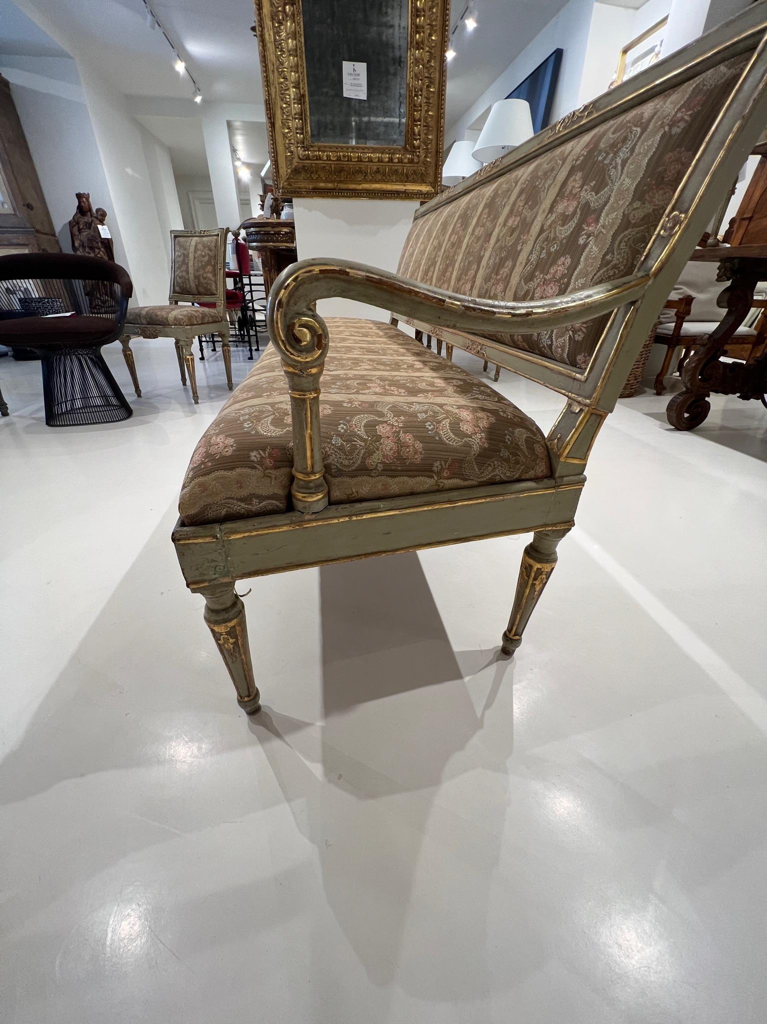 Upholstery Italian Louis XVI Settee