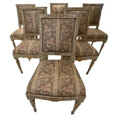 Italian Louis XVI Side Chairs, 18th Century, Set of 6