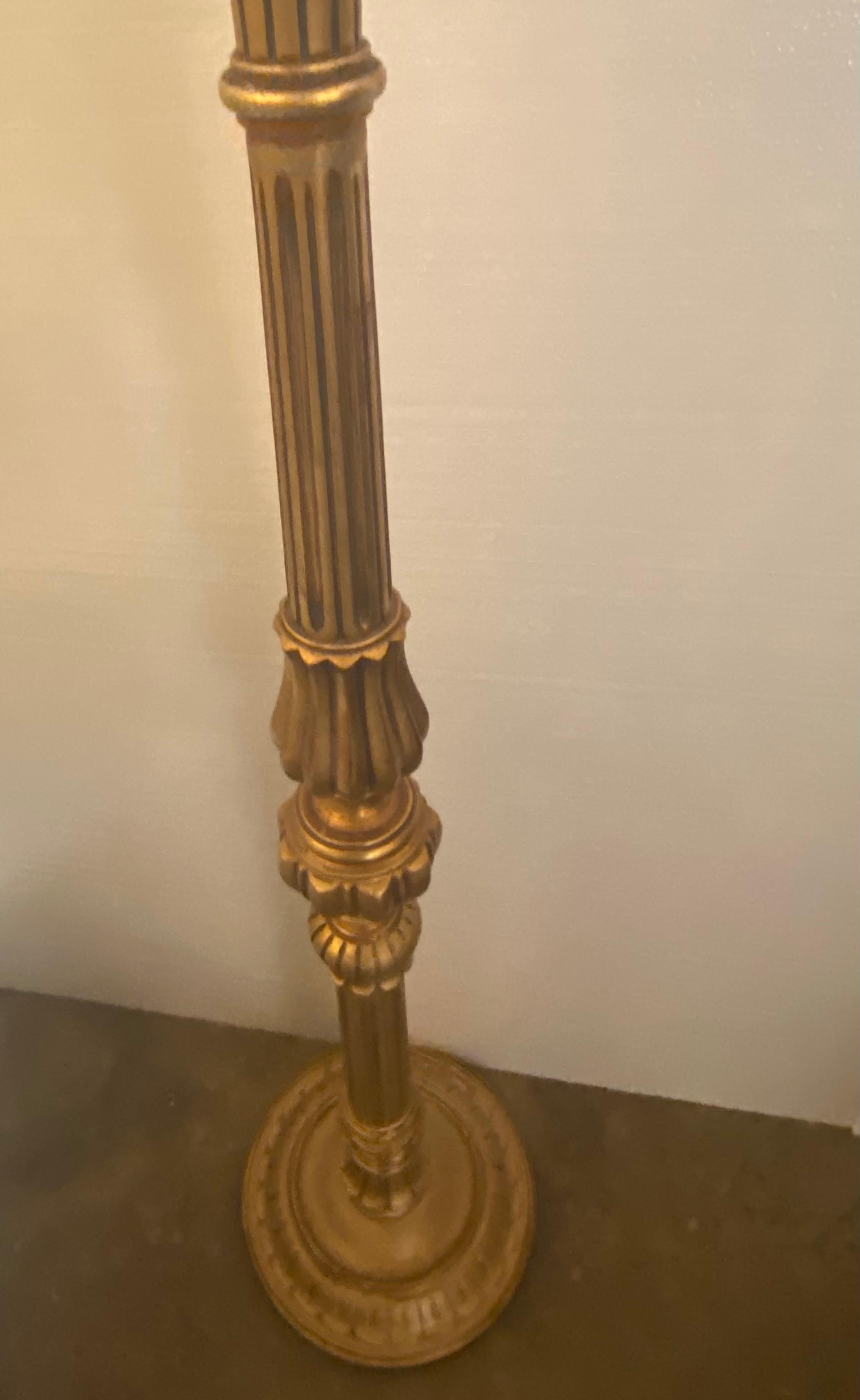 Italian Louis XVI Style Giltwood 2-LT Sconces In Good Condition For Sale In Dallas, TX