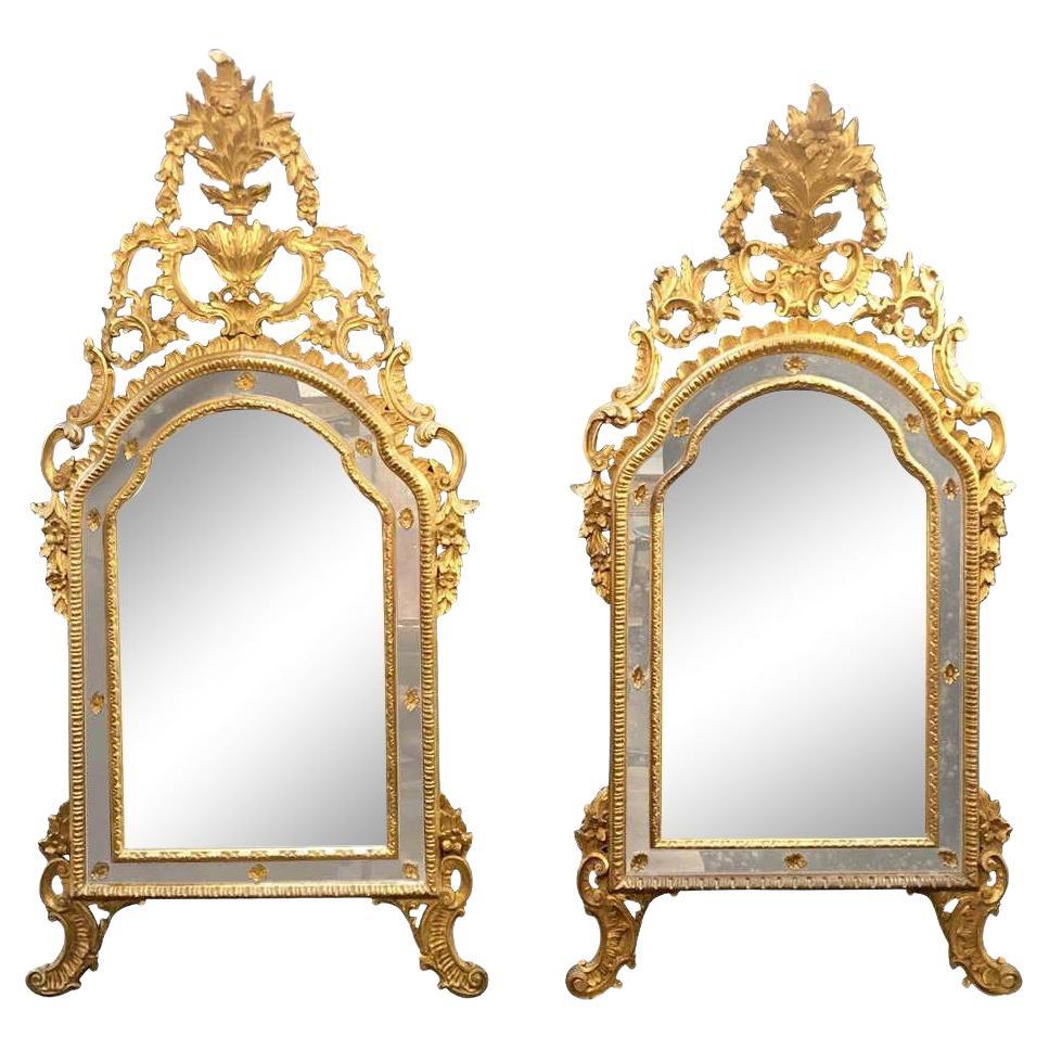 Italian Louis XVI Style, Hollywood Regency, Large Wall Mirrors, Italy 1930s