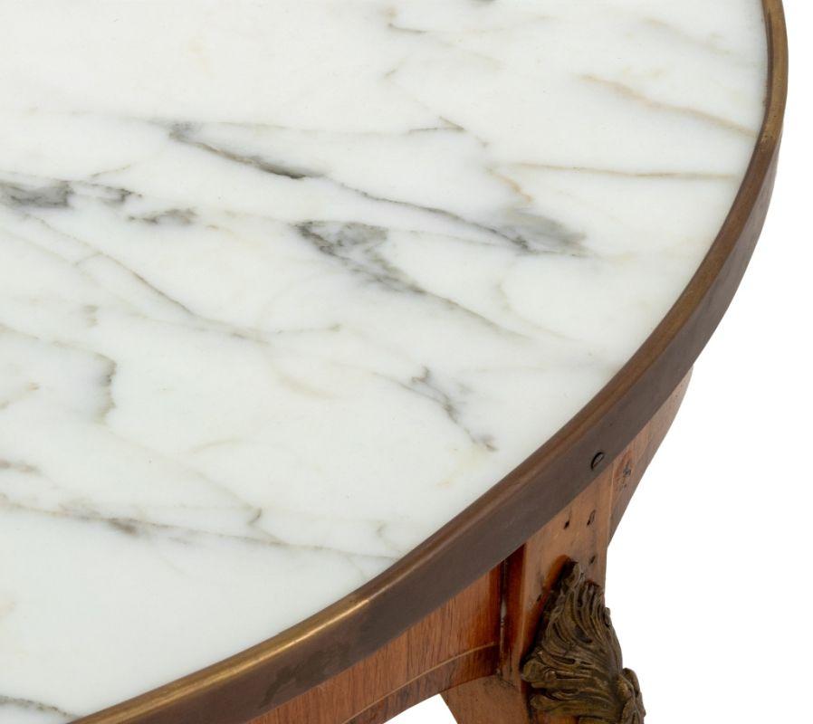 Italian Louis XVI Style Marble Top Low Table In Good Condition For Sale In Astoria, NY