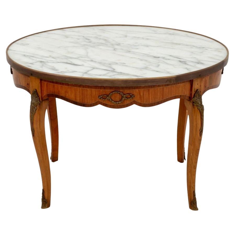 Italienischer Louis XVI-Stil Marmorplatte niedriger Tisch