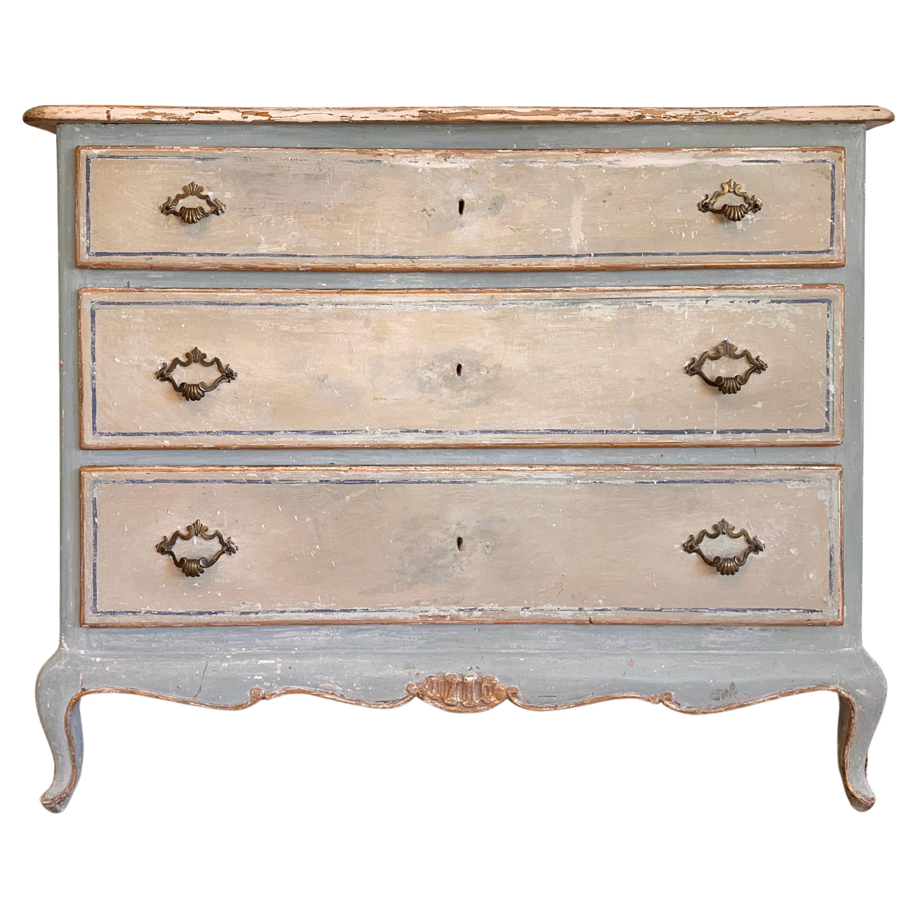 Italian Louis XVI style painted chest  For Sale