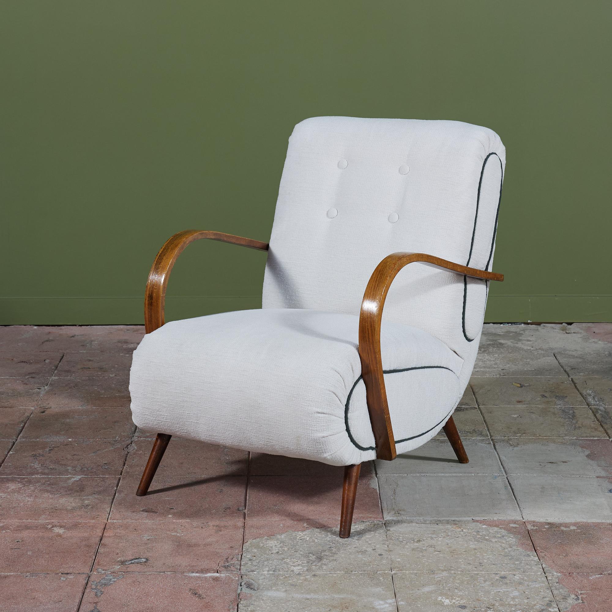 Italian Lounge Chair Attributed to Paolo Buffa 1