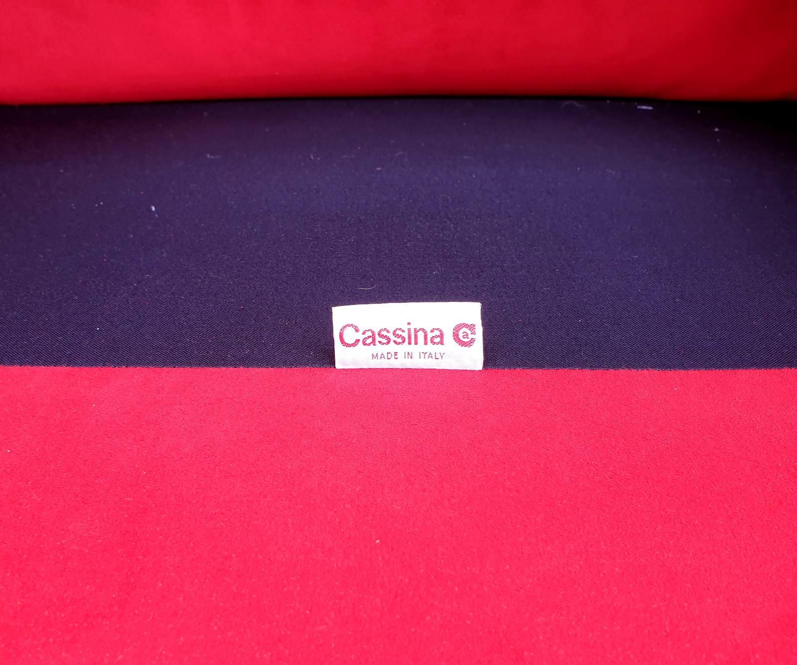 Italian Lounge Chair & Footstool Maralunga by Vico Magistretti for Cassina, 70s 5
