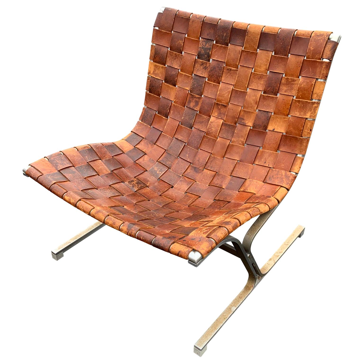 woven leather chair