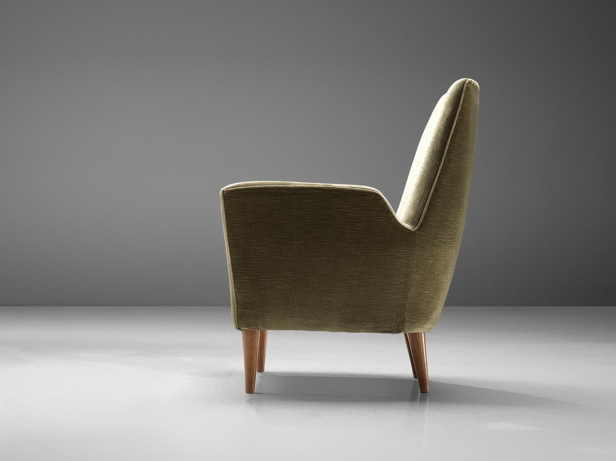 olive wingback chair