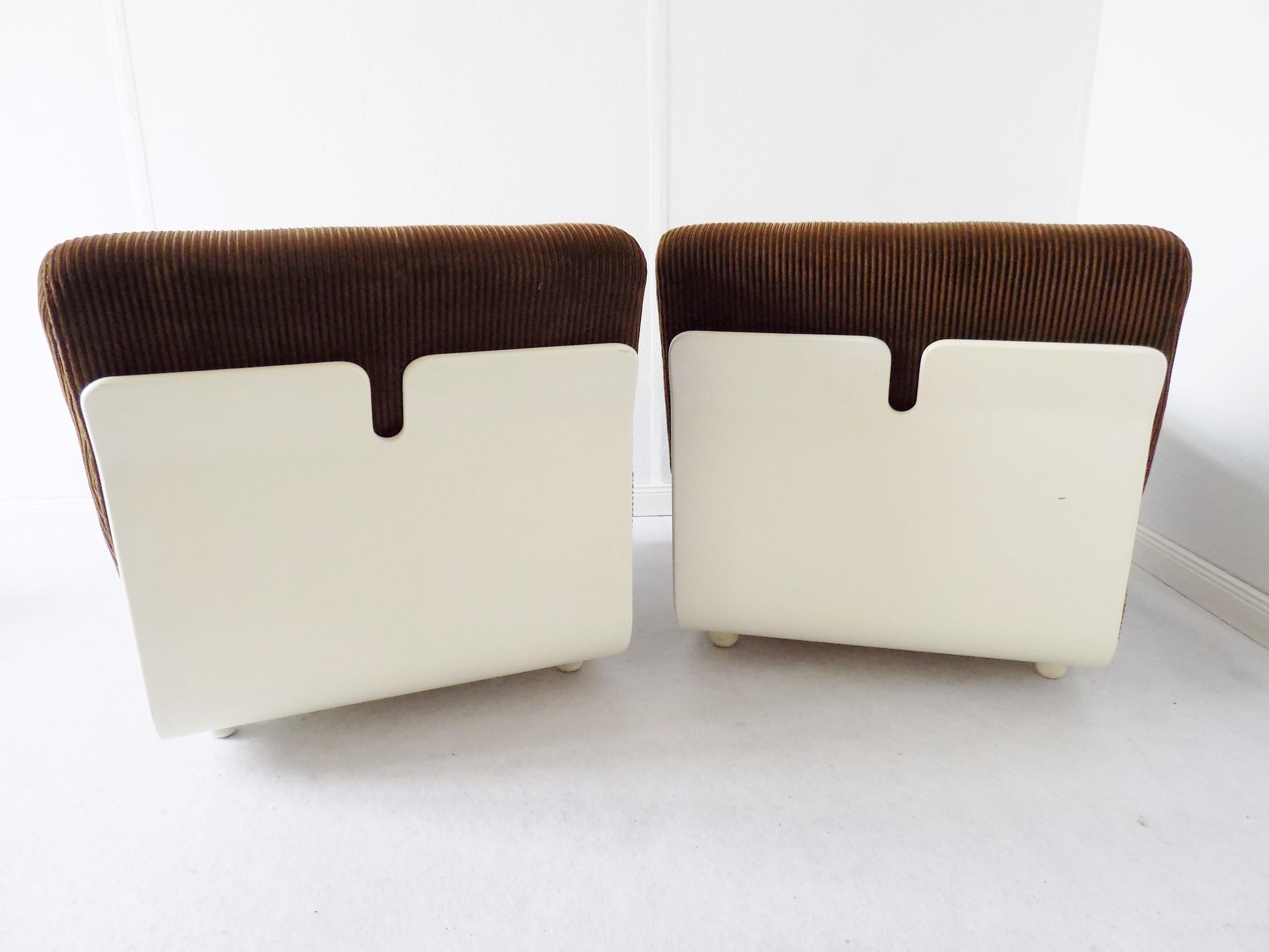 Italian Lounge Chair Set in the Style of Mario Bellini C&B Italia, Midcentury For Sale 9