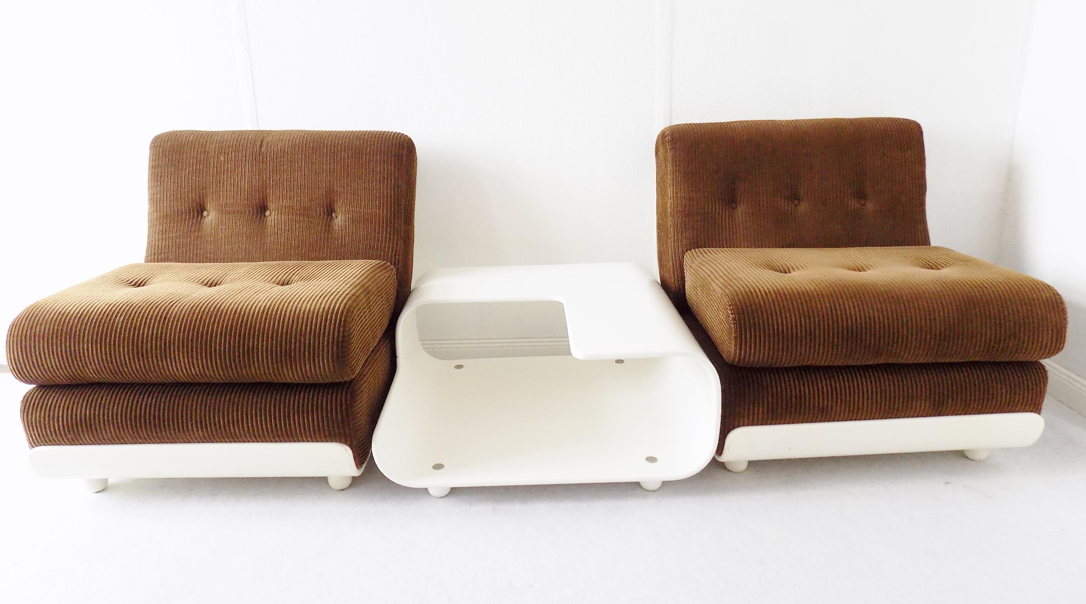 Italian Lounge Chair Set in the Style of Mario Bellini C&B Italia, Midcentury For Sale 10