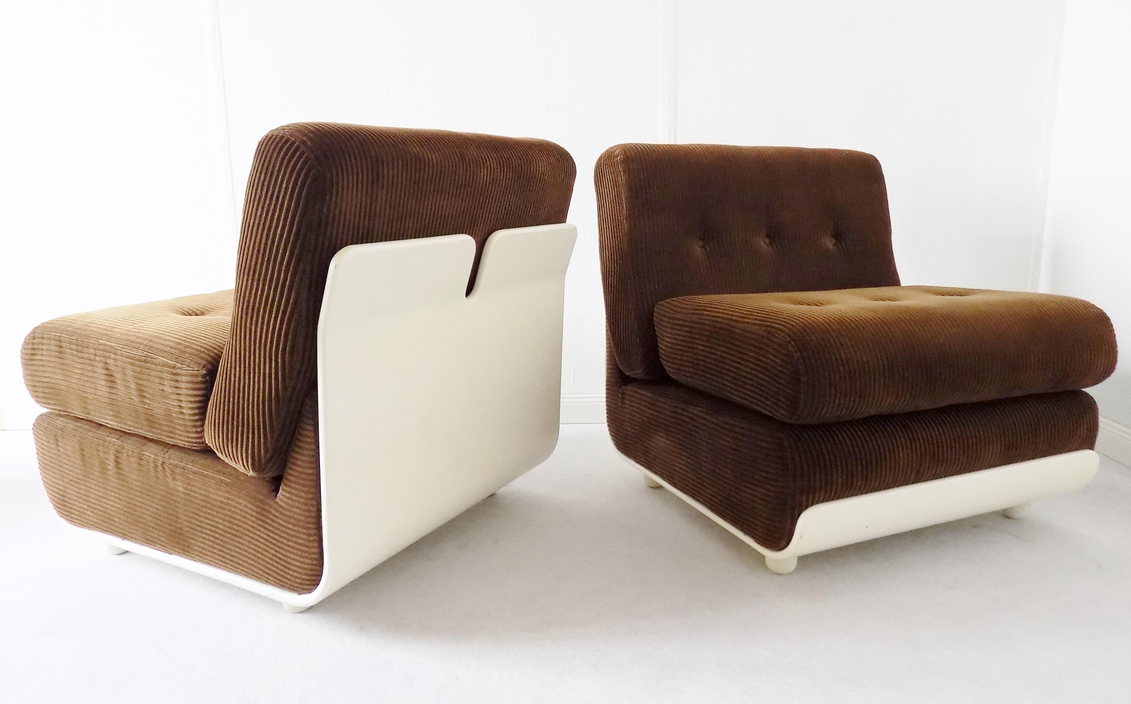 Italian Lounge Chair Set in the Style of Mario Bellini C&B Italia, Midcentury In Good Condition For Sale In Ludwigslust, Mecklenburg-Vorpommern