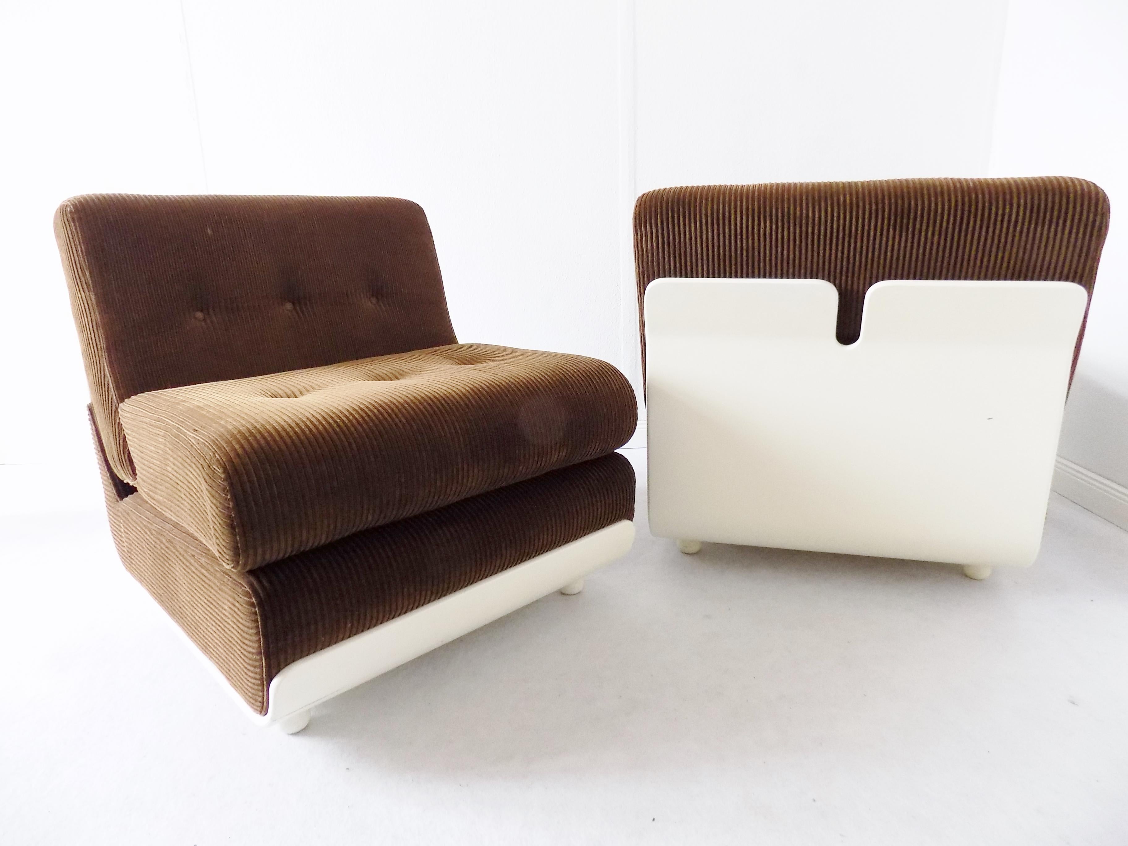 Mid-20th Century Italian Lounge Chair Set in the Style of Mario Bellini C&B Italia, Midcentury For Sale