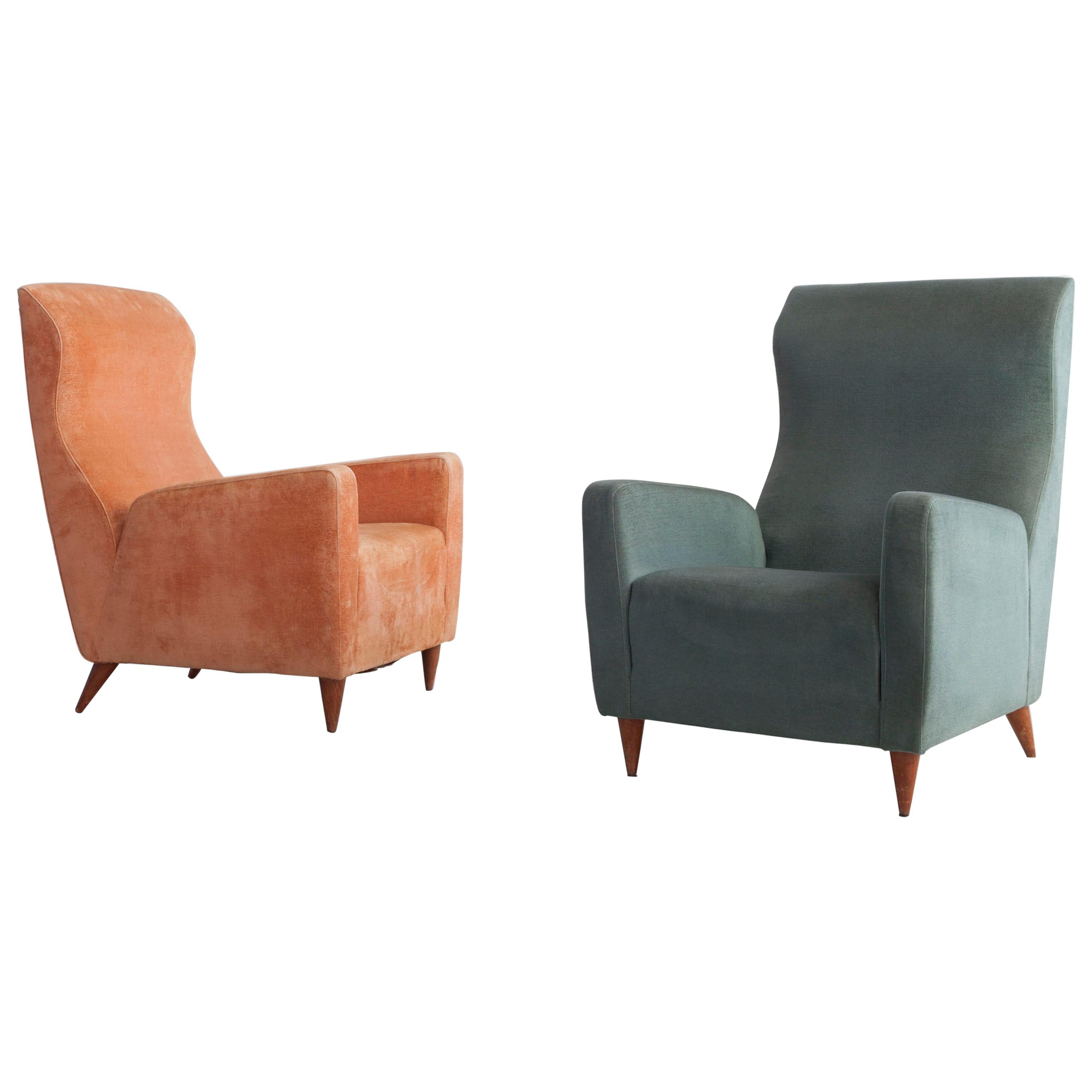 Italian Lounge Chairs, 1950s, Set of 2 For Sale