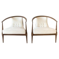 Italian Lounge Chairs Attributed to Silvio Cavatorta, a Pair