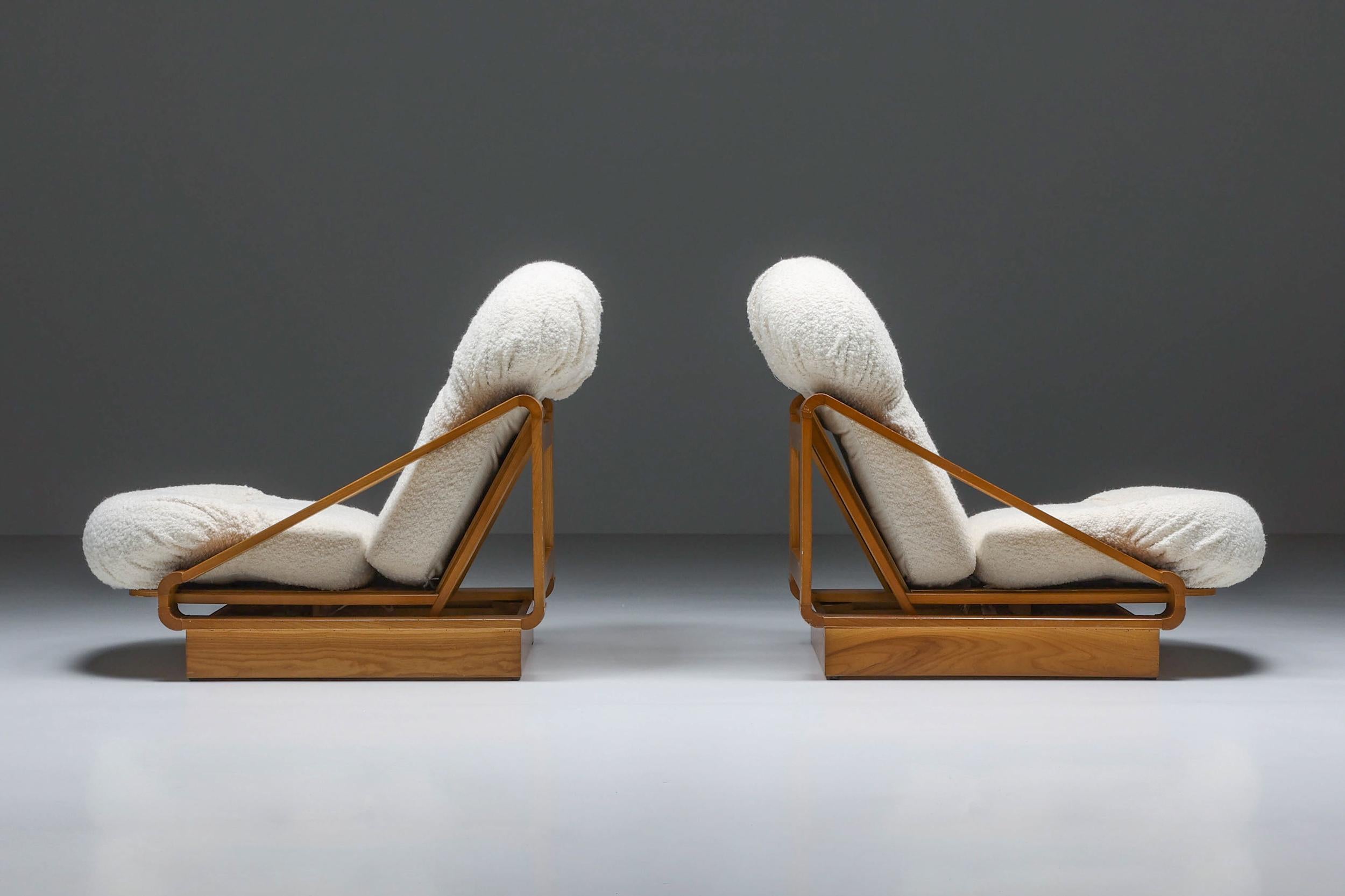 Mid-Century Modern Italian Lounge Chairs by Renato Toso & Roberto Patio for Stilwood, 1960's