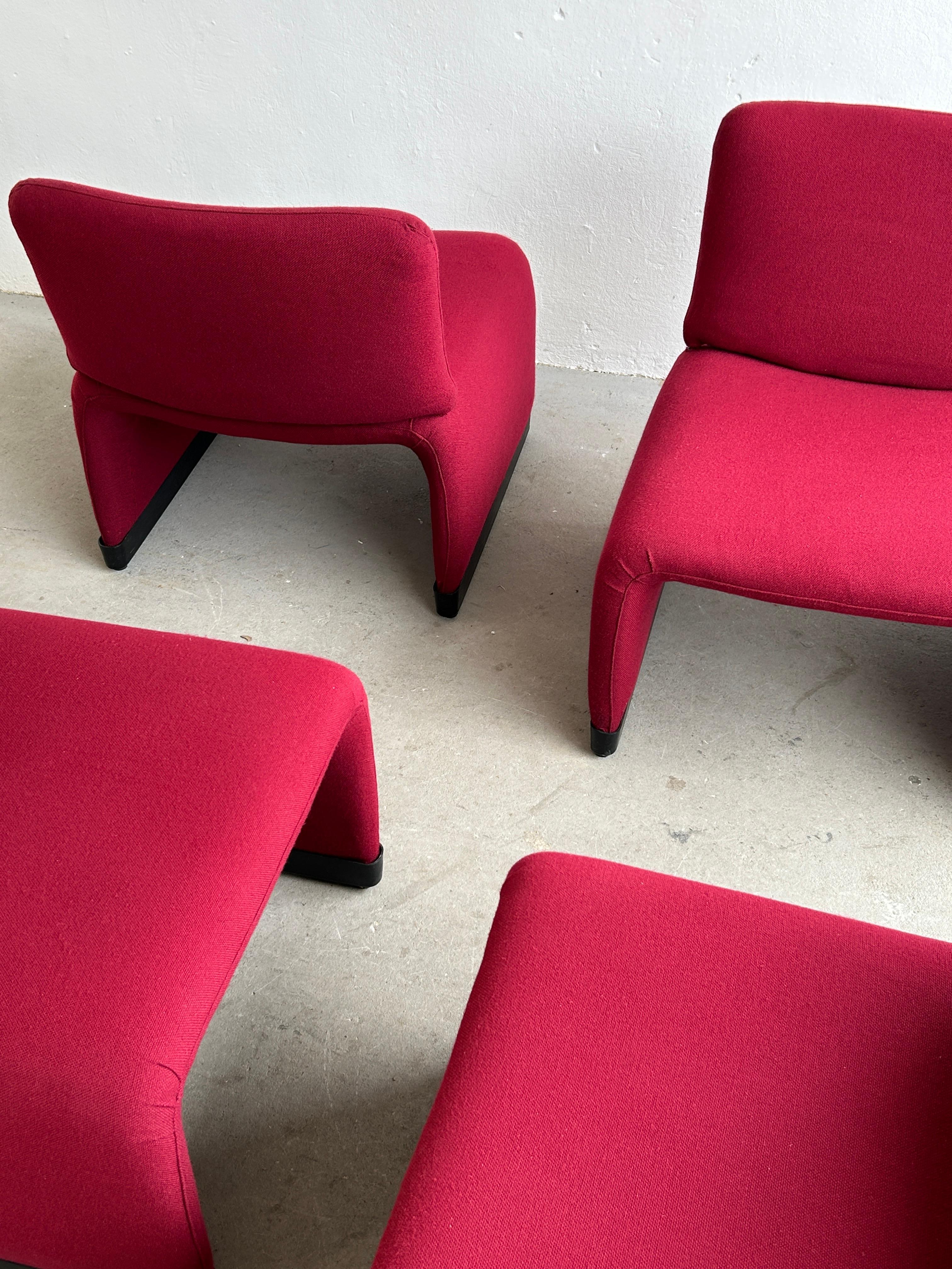 Mid-Century Modern Italian Lounge Chairs in Style of 'Alky' Chair by Giancarlo Piretti, 1970s